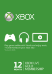 Suscripción Gold de 12 meses a Xbox Live (Tarjeta Física)