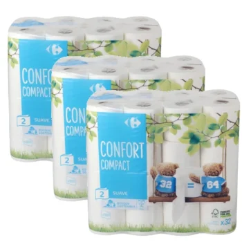 Papel Higiénico Compact DOBLE ROLLO Carrefour