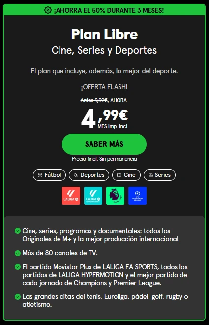Movistar Plus -50%