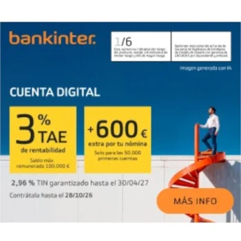 Cuenta Digital Bankinter 3TAE 2