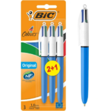 Bolígrafo BIC 4 Colores Punta Media (Blíster de 3 Bolis)