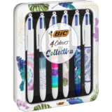 Caja Metálica con 6 Bolígrafos BIC de 4 Colores
