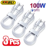 Pack 3 Cables Tipo C de Carga Rápida 10A 100W