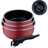 Juego de 3 Cazos de Cocina BERGNER Click&Cook Red Edition