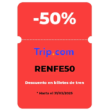Descuento del -50% en Billetes de Tren Renfe