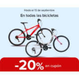 -20% de Descuento en TODAS las Bicicletas (en cupón)