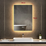Espejo de Baño con Luz Trasera y Función Antivaho 50x70cm