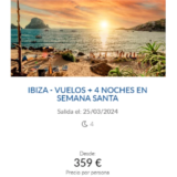 Semana Santa en Ibiza (Vuelos + 4 Noches en Hotel Pacha)
