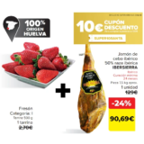 Jamón de Cebo Ibérico IBERSIERRA 7,5Kg. + 500g. de Fresones de Huelva