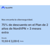 Suscripción NordVPN con un -75% de Descuento y 3 Meses de Regalo