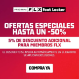 Ofertas Especiales Foot Locker con Hasta un -50% de Descuento