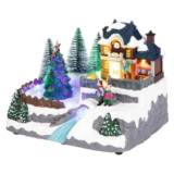 Pueblo Navideño con LEDS y Árbol de Navidad