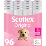 Scottex Original Papel Higiénico (6 x 16 rollos = 96 rollos)