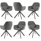 Juego de 6 Sillas Giratorias Goeurvant para Comedor o Cocina (También juegos de 2 y 4 sillas en diferentes colores)