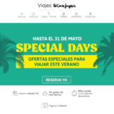 Ofertas Especiales para Viajes de Verano (Special Days – Viajes El Corte Inglés)