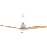 Ventilador de Techo EVVO V540 Wood (Motor DC 40W, 132 cm, LED 18W 3 Tonos, 6 Velocidades, Temporizador 8h, Modo Invierno/Verano)