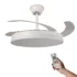 Ventilador de Techo de Aspas Plegables (Motor dc 30 W + Luz de 60 W 5600 lm, 6 Velocidades, 3 Temperaturas de Color, Motor Reversible)