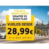 Vuelos a Londres a partir de 28,99€ (Málaga  Londres en Abril desde 51,98€)